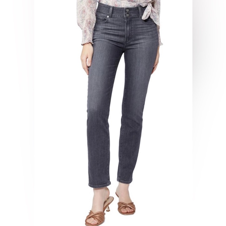 Nwot Paige Cindy High Waist Straight Leg Ankle Jeans Flint Grey Size 25 0